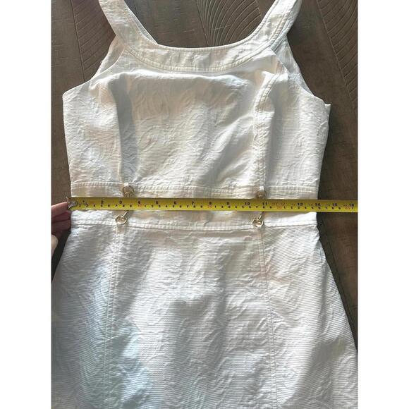 Vineyard Vines For Kentucky Derby White Textured Mini Dress Women’s size 6 - Picture 11 of 12